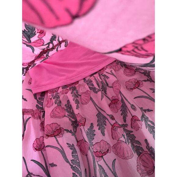 ENTRO Caught Up Pink Floral Midi Dress size Small - Picture 11 of 16